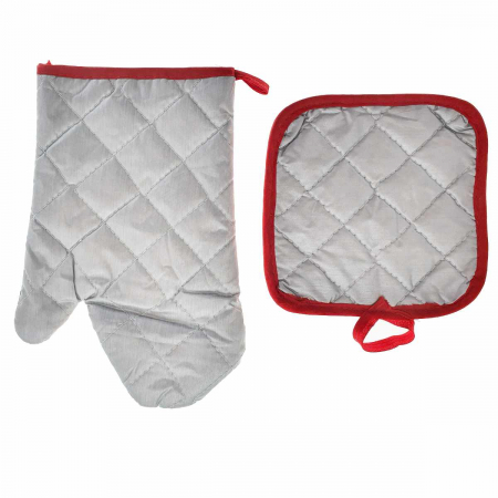 Set bucatarie Flamingo Pink , contine manusa profesionala cuptor si suport oala [1]