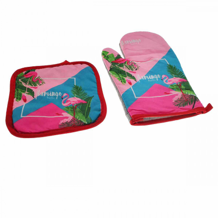 Set bucatarie Flamingo Sky , contine manusa profesionala cuptor si suport oala [5]
