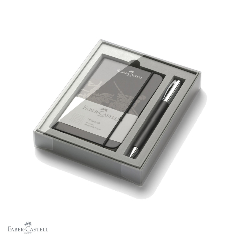 Pixuri premium - Set cadou pix Faber-Castell Ambition Precious Resin cu agenda A6, instrument de scris premium