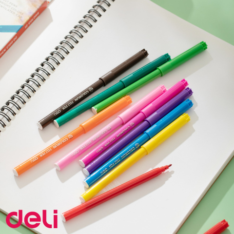 Set carioci Deli, 24 culori intense, lavabile, pentru desen si activitati scolare [3]