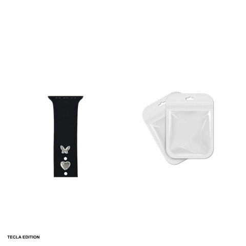 Set charms pentru curea smartwatch model fluture, Argintiu [3]