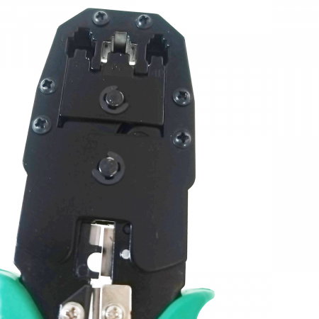 Set cleste de sertizare mufe retea, telefon, si cutter fire, Xtreme HY-200 00583, RJ45/RJ12/RJ11, verde cu negru [2]