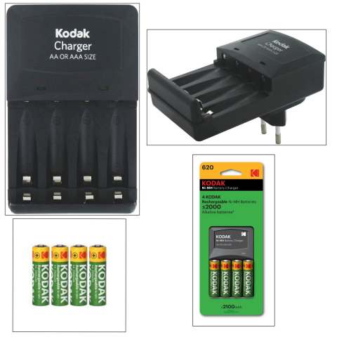 Set Complet Incarcator Kodak pentru Baterii AA si AAA, Cu 4 Acumulatori AA 2100 mAh Inclusi, Pentru Incarcare Sigura si Economica, Cu Protectie la Polaritate Inversa [4]