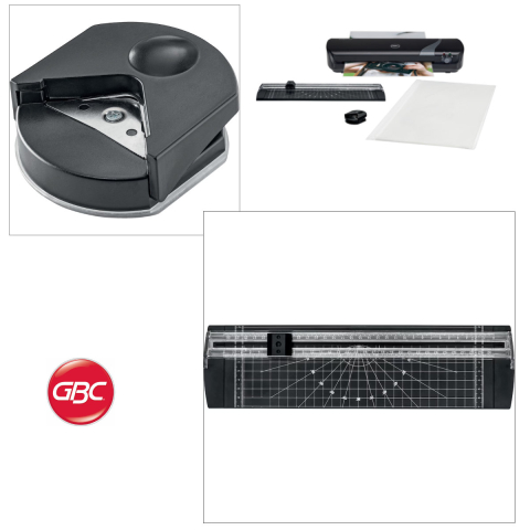Set craft GBC 4 in 1, laminator A4 Inspire+, trimmer, rotunjitor colturi, folii laminare A4, finisaj profesional, culoare negru [5]