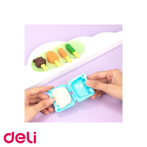 Set creativ plastilina Deli Fabrica de Dulciuri, 6 culori si 23 accesorii, pentru copii +3 ani [3]