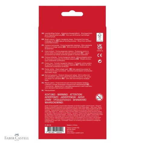 Set creioane colorate Faber-Castell Eco, 12+3 culori bicolore cu ascutitoare, pentru copii [3]