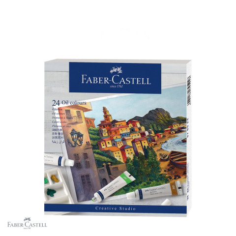 Culori de ulei - Set culori ulei Faber-Castell, 24 culori x 9 ml, pigmentare ridicata, pentru artisti si hobby