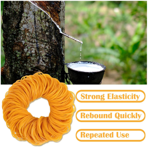 Set Elastice Bani, 100g, pentru Organizare Bancnote si Gospodarie, in Cutie Plastic, Galbene [4]