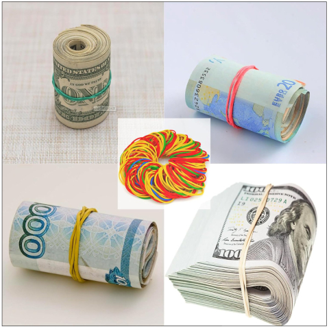 Set Elastice Bani, 90g, Rezistente si Versatile, pentru Organizare Bancnote si Documente, din Cauciuc Natural [3]