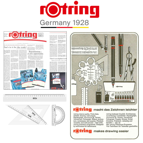 Set Geometrie 4 Piese pentru Scoala si Birou, Echere 45/60 Grade, Raportor si Rigla [4]