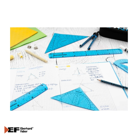 Set geometrie 5 piese flexibil color Eberhard Faber, plastic rezistent, pentru scoala [4]