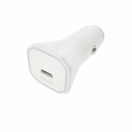Set incarcator auto 20W, cu port USB-C, pentru Apple, cu cablu 1m cu conectori USB tip C la tip Lightning, alb [5]