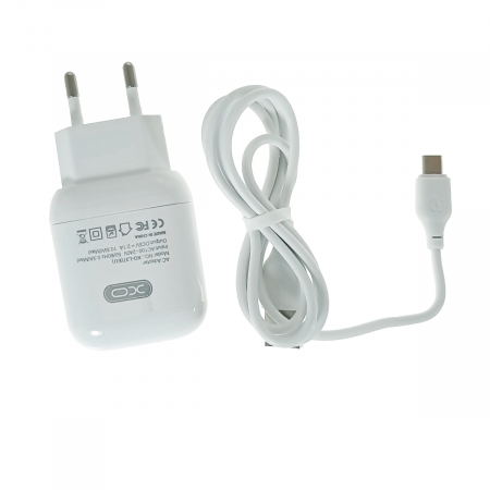 Set incarcator de retea cu cablu micro USB de 1m, 5V, 2.1A, XO-L37 86649, alb [3]