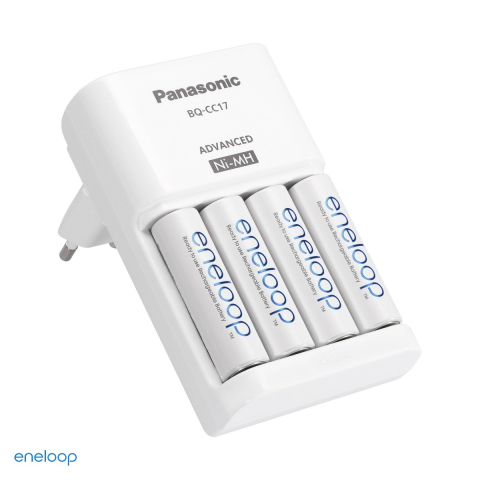 Set incarcator Panasonic eneloop Advanced Charger BQ-CC17 K-KJ17MCD40E cu 4 acumulatori AA eneloop Ni-MH 2000 mAh, 4 locuri cu incarcare individuala AA si AAA [3]