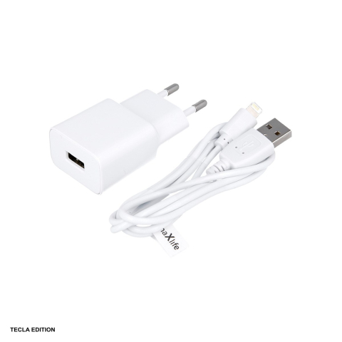 Accesorii IT - Set incarcator priza cu cablu Lightning Maxlife MXTC-01, 2.1A, 1 x USB-A, Fast Charge, Alb