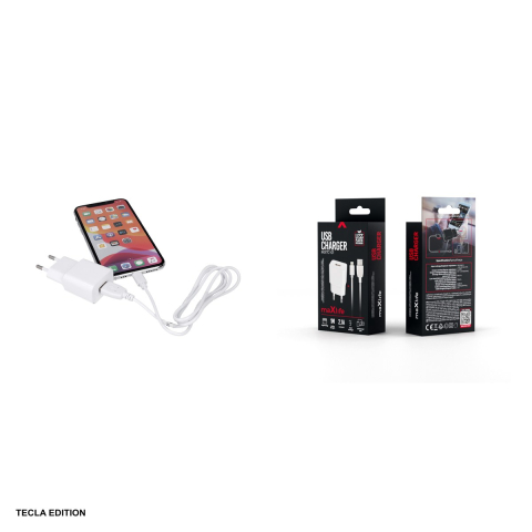 Set incarcator priza cu cablu Lightning Maxlife MXTC-01, 2.1A, 1 x USB-A, Fast Charge, Alb [4]