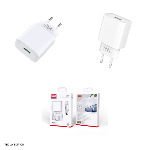 Set incarcator priza cu cablu Micro-USB XO CE02D, 18W, 1 x USB-A, Quick Charge 3.0, Alb [3]