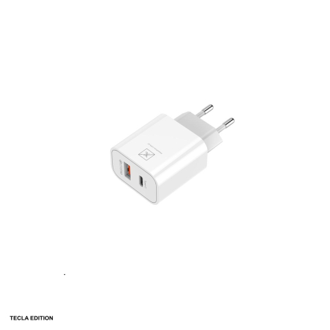 Accesorii IT - Set incarcator priza cu cablu USB-C Maxximus Alfa, 20W, 1 x USB-A, 1 x USB-C, Power Delivery, Quick Charge, Alb