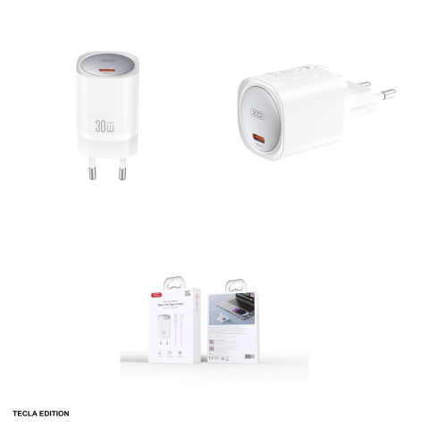 Set incarcator priza cu cablu USB-C XO CE20, 30W, 1 x USB-C, Power Delivery, Alb [3]