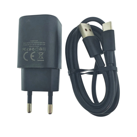 Set Incarcator Rapid USB QC 3.0 18W Foneng EU68 cu Cablu USB-C, Compact si Portabil, Negru [1]