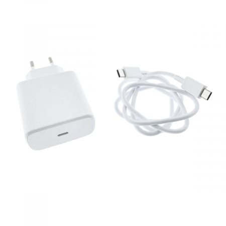 Set incarcator retea 45W, PD, cu port USB-C si cablu cu conectori USB-C, 10451, alb [1]