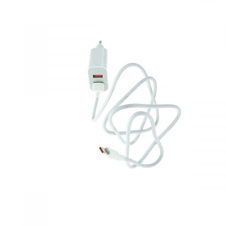 Accesorii IT - Set incarcator retea FONENG EU45, 2.4A 12W, 2 X USB, cu cablu USB si conector Tip C tata, cu lungime 1m, alb