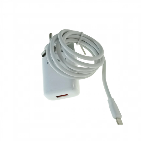 Set incarcator retea JELLICO EU01, 2.4A 12 W, 1 X USB, cu cablu USB si conector tip iphone tata cu lungime 1m, alb [1]