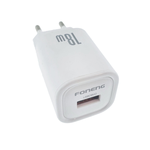 Set Incarcator USB Rapid QC 3.0 18W Foneng EU68 cu Cablu USB-C. Compact si Portabil, Alb [3]