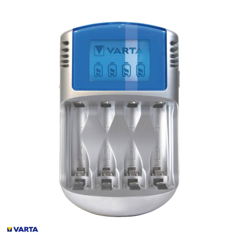 Set incarcator VARTA LCD Charger 57070 cu 4 acumulatori AA Ni-MH 2600 mAh, pentru acumulatori AA si AAA, 4 locuri, alimentare de la priza, auto 12 V sau USB, display LCD [3]