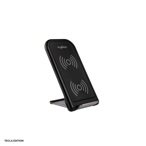 Incarcatoare wireless - Set incarcator wireless pliabil cu suport si cablu Maxximus Sigma, 10W, Fast Charge, incarcare pe verticala si orizontala, Negru