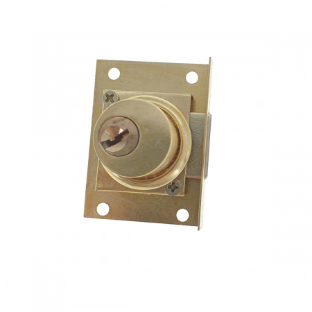 Set incuietoare pentru mobilier, FAM-65368, cu butuc si 2 chei, alama, dimensiuni 54 x 40 x 30 mm [4]