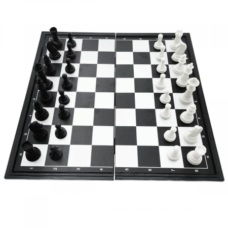 Jocuri de masa - Set joc de Sah, MS-2017, cu piese magnetice, tabla metalica, suprafata 250 x 250 mm, in cutie