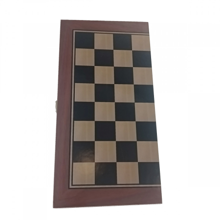 Jocuri de masa - Set jocuri de masa 3 in 1, sah, table si dame, suprafata 39 x 39 cm, din lemn