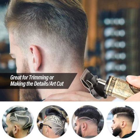 Set Masina de Tuns Professional, Cu Accesorii, Baterie Li-Ion, Pentru Tuns Acasa si Salon, Cu Lama Zero Distance [5]