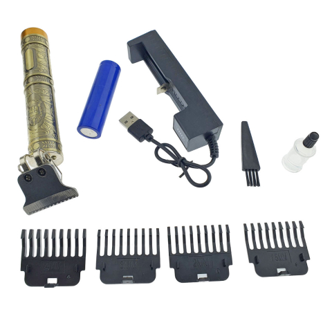 Ingrijire personala - Set Masina de Tuns Professional, Cu Accesorii, Baterie Li-Ion, Pentru Tuns Acasa si Salon, Cu Lama Zero Distance