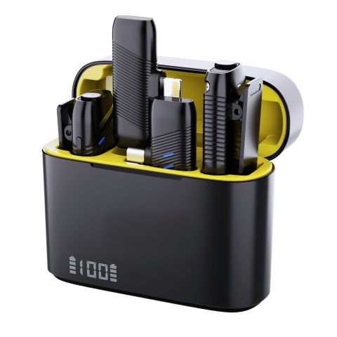 Set Microfoane Wireless 2.4G Dual cu Carcasa de Incarcare - Sistem Plug&Play pentru Vlogging, Streaming si Interviuri [2]