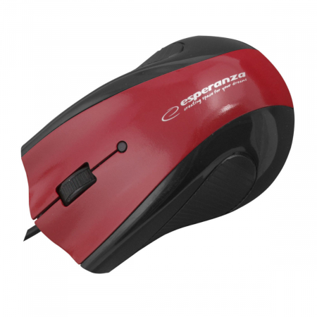 Mouse optic si pad din gel ESPERANZA, Rosu [1]