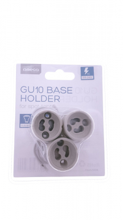 GU10 lumina calda - Set Omega 43500,3 socluri tip GU10,pentru bec tip spot