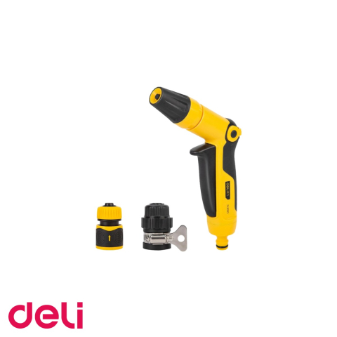 Instrumente stropit si udat - Set pistol pentru irigat Deli, 3 piese, reglare flexibila a pulverizarii, pentru gradina
