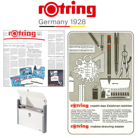 Set Planseta Proiectare A3 Rapid Rotring cu Geanta Transport, Sistem Triplu Fixare si Echer Profesional [4]