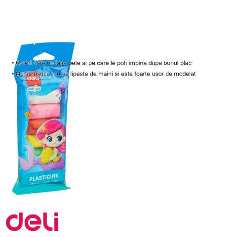 Set plastilina 6 culori Deli, 108g, usor de modelat, pentru copii - activitati creative si lucru manual [2]