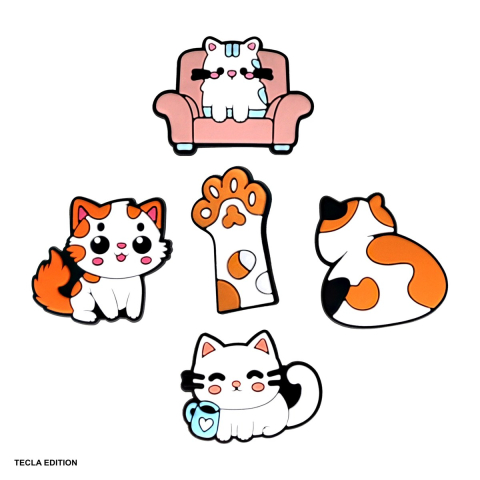Stickers smartphone - Set stickere 3D model Cat