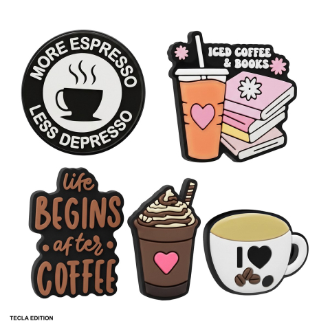 Stickers smartphone - Set stickere 3D model cafea