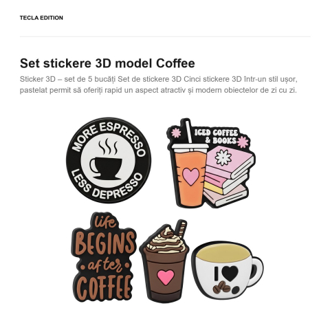 Set stickere 3D model cafea [1]
