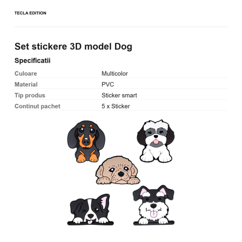 Set stickere 3D model Dog [2]
