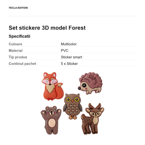 Set stickere 3D model Forest [2]
