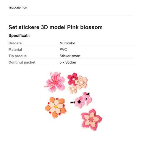Set stickere 3D model Pink blossom [2]