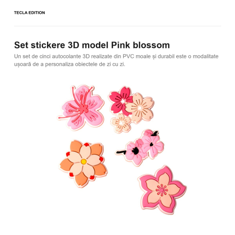 Set stickere 3D model Pink blossom [1]