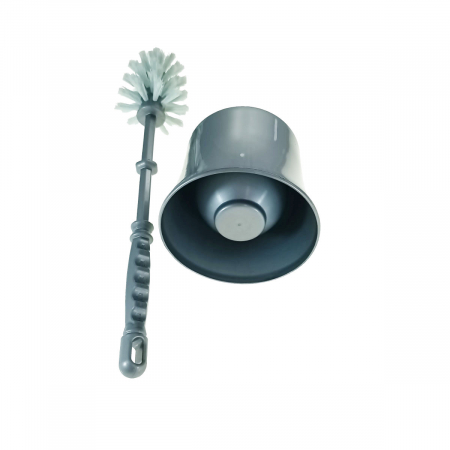 Set toaleta cu perie si suport din plastic, lungime perie 330 mm, dimensiuni suport 110x95x90 mm, Y-441, gri [2]