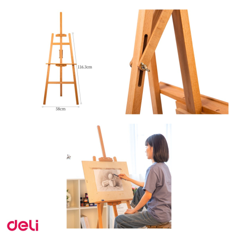 Sevalet din lemn de pin Deli, ajustabil, 150x56 cm [3]